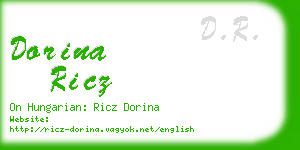 dorina ricz business card